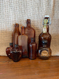Antique Amber Collectible Glass Bottles