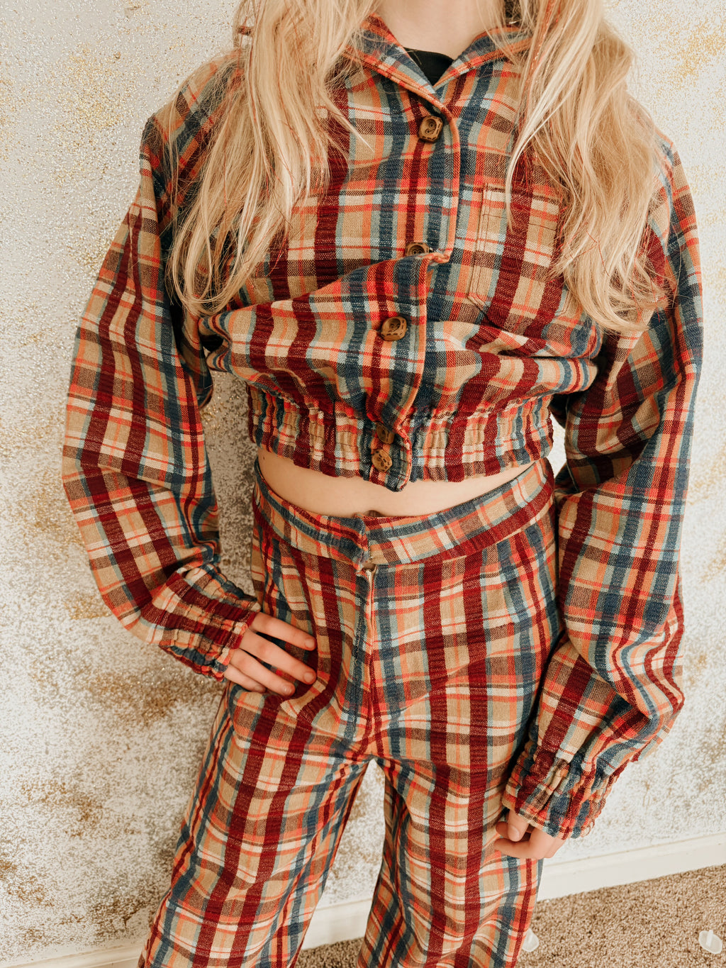 1970’s Plaid 2-piece Outfit