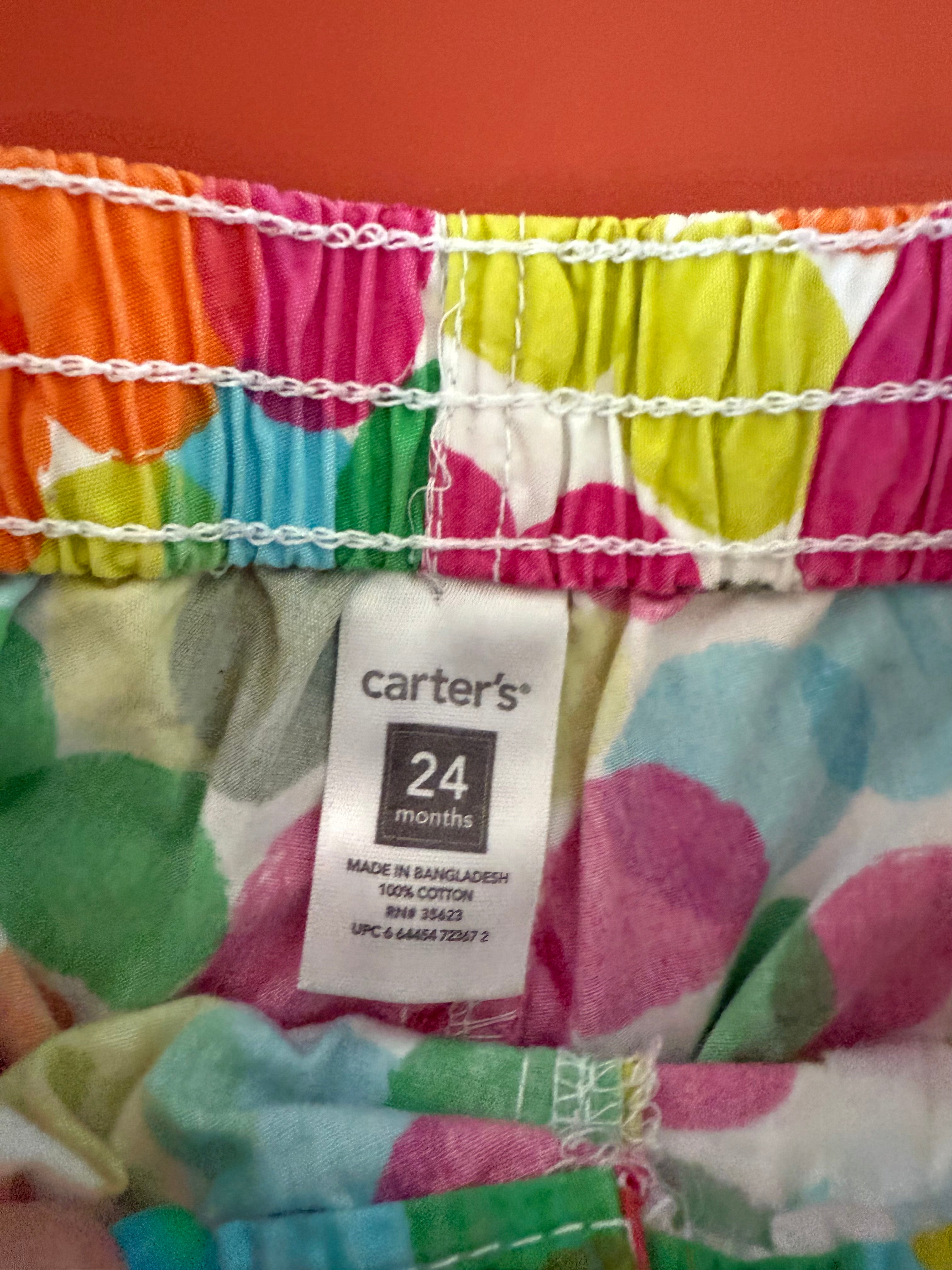 Y2K Rainbow Polka-Dot Capri’s
