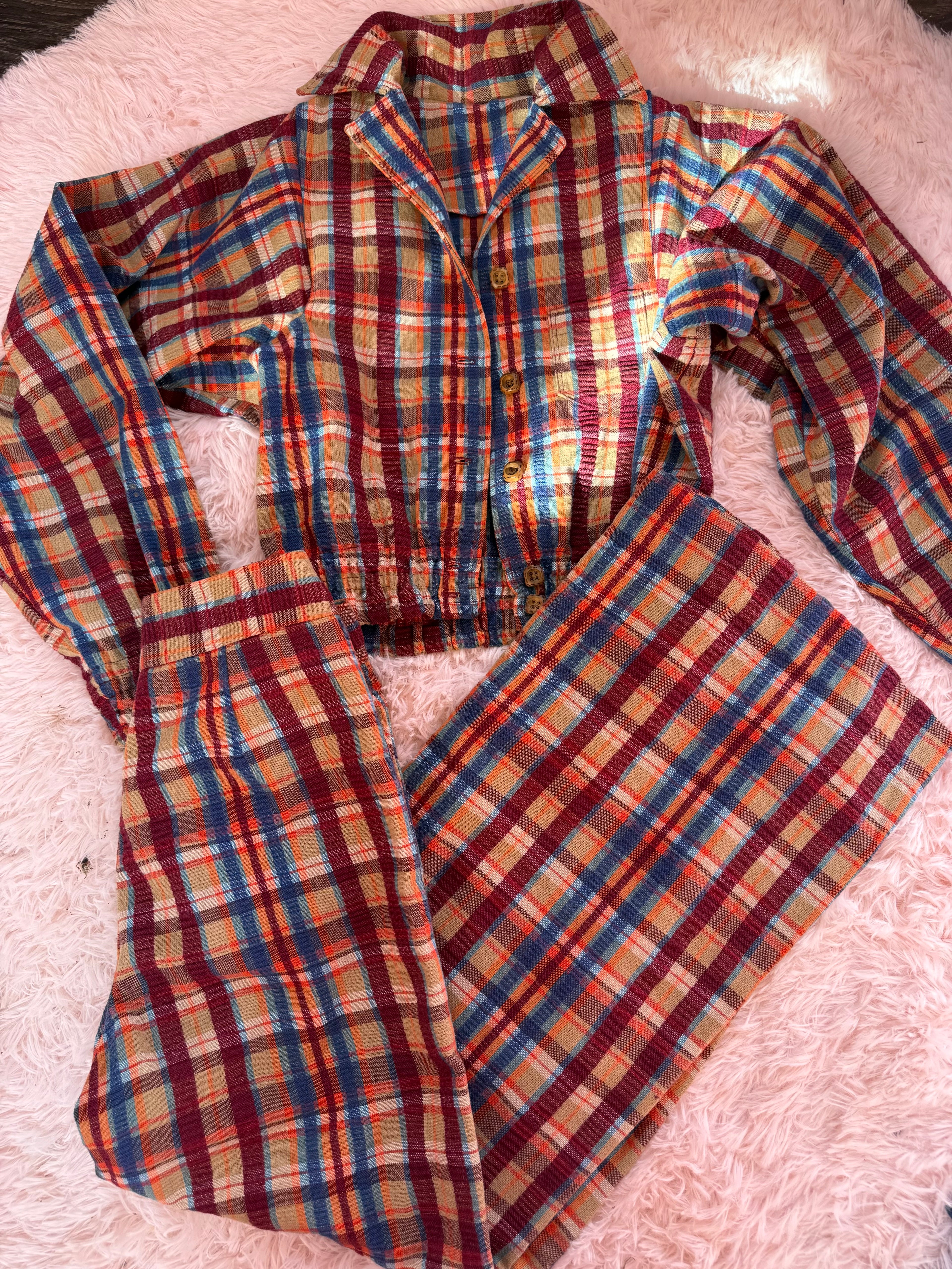 1970’s Plaid 2-piece Outfit