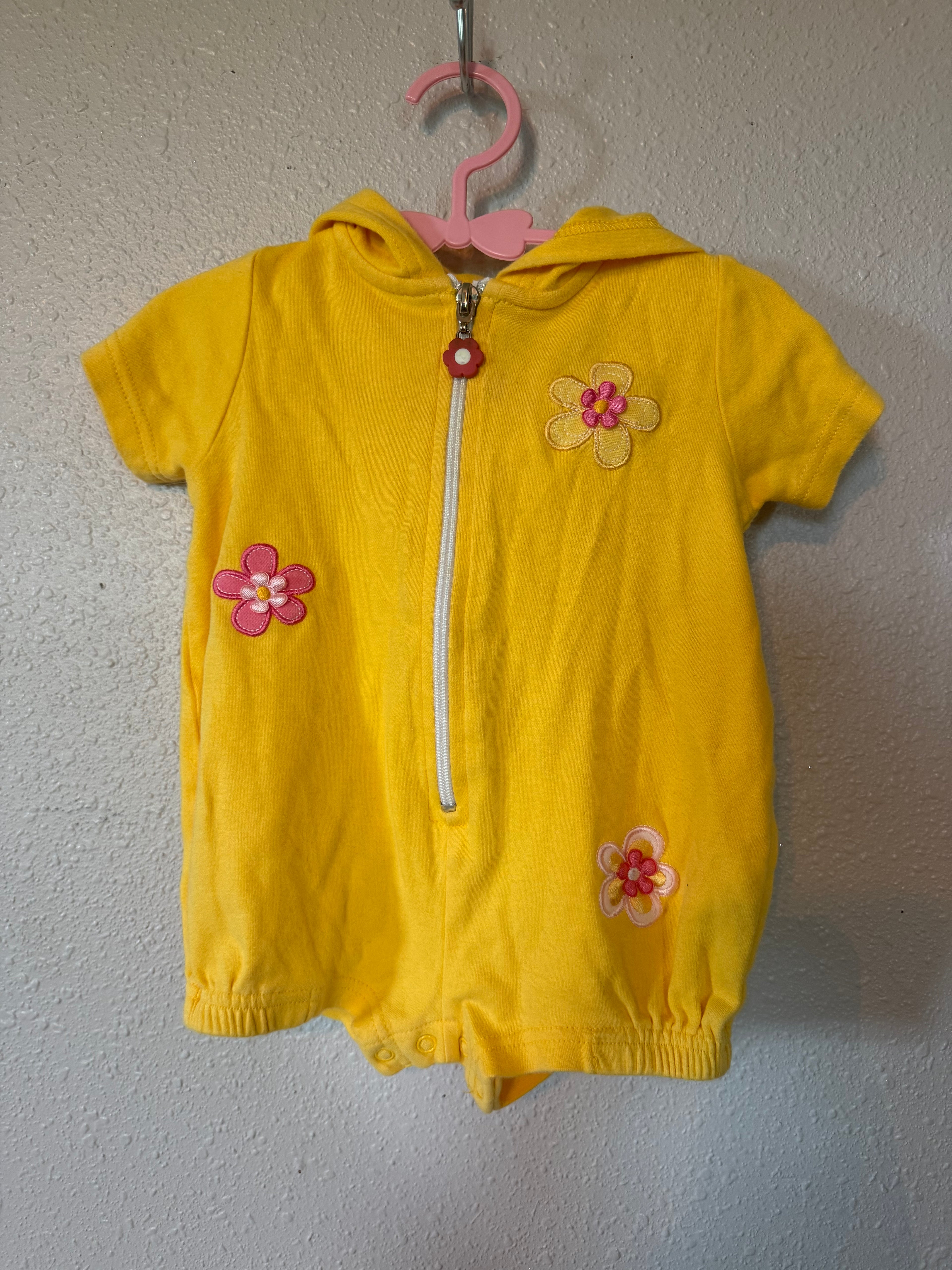 Yellow Floral Hooded Bubble