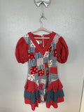 Vintage Patchwork Ruffle Dress