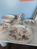 Vintage Mikasa “Silk Flowers” Dinnerware • Set of 11