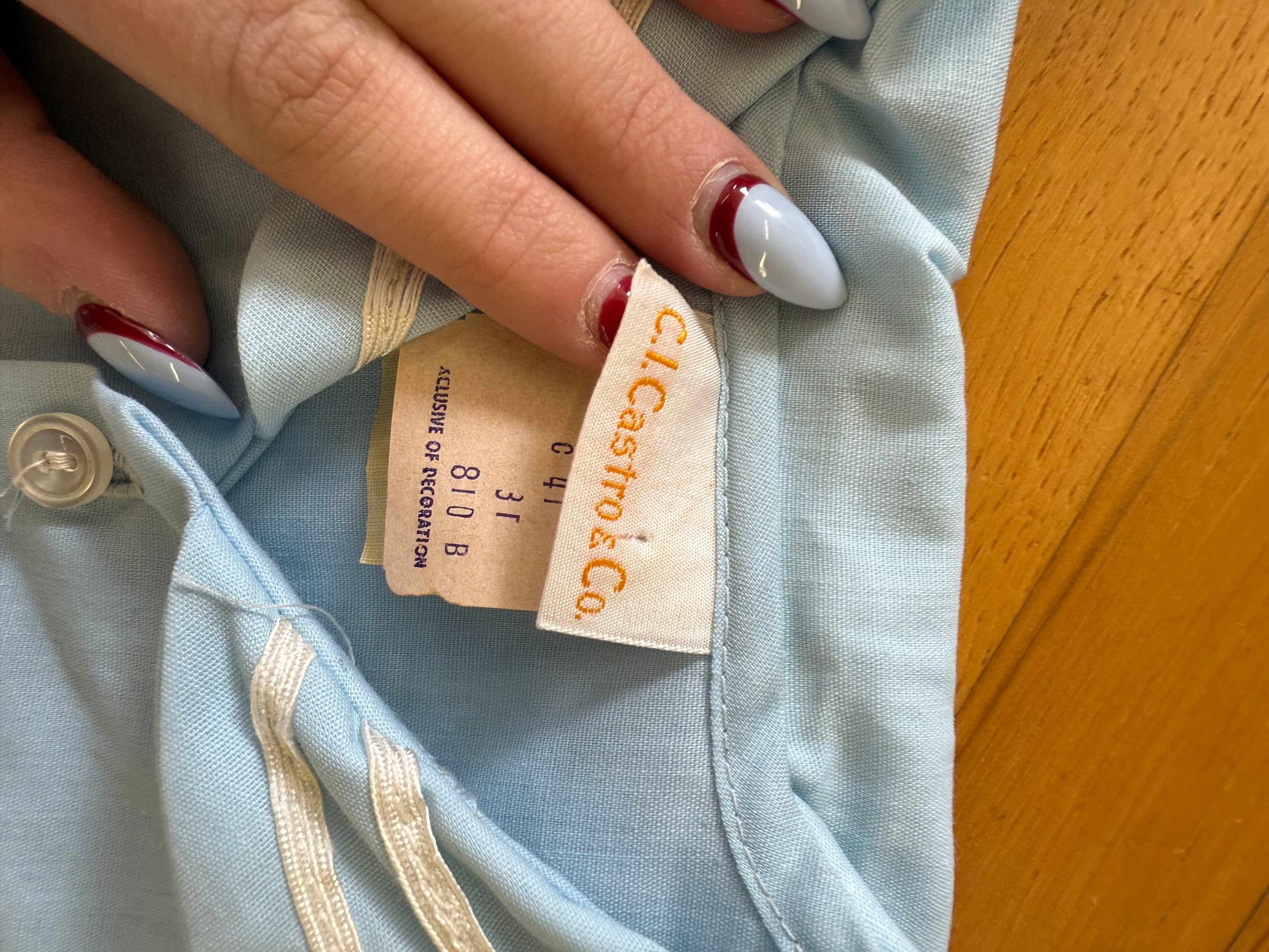 Vintage Blue Collared Outfit