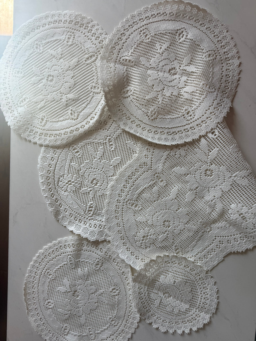 Vintage TableScape Doilies • set of 5