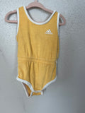 Vintage Adidas Yellow Terry Cloth Romper