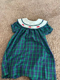 Vintage Cherry Navy and Green Plaid Dress