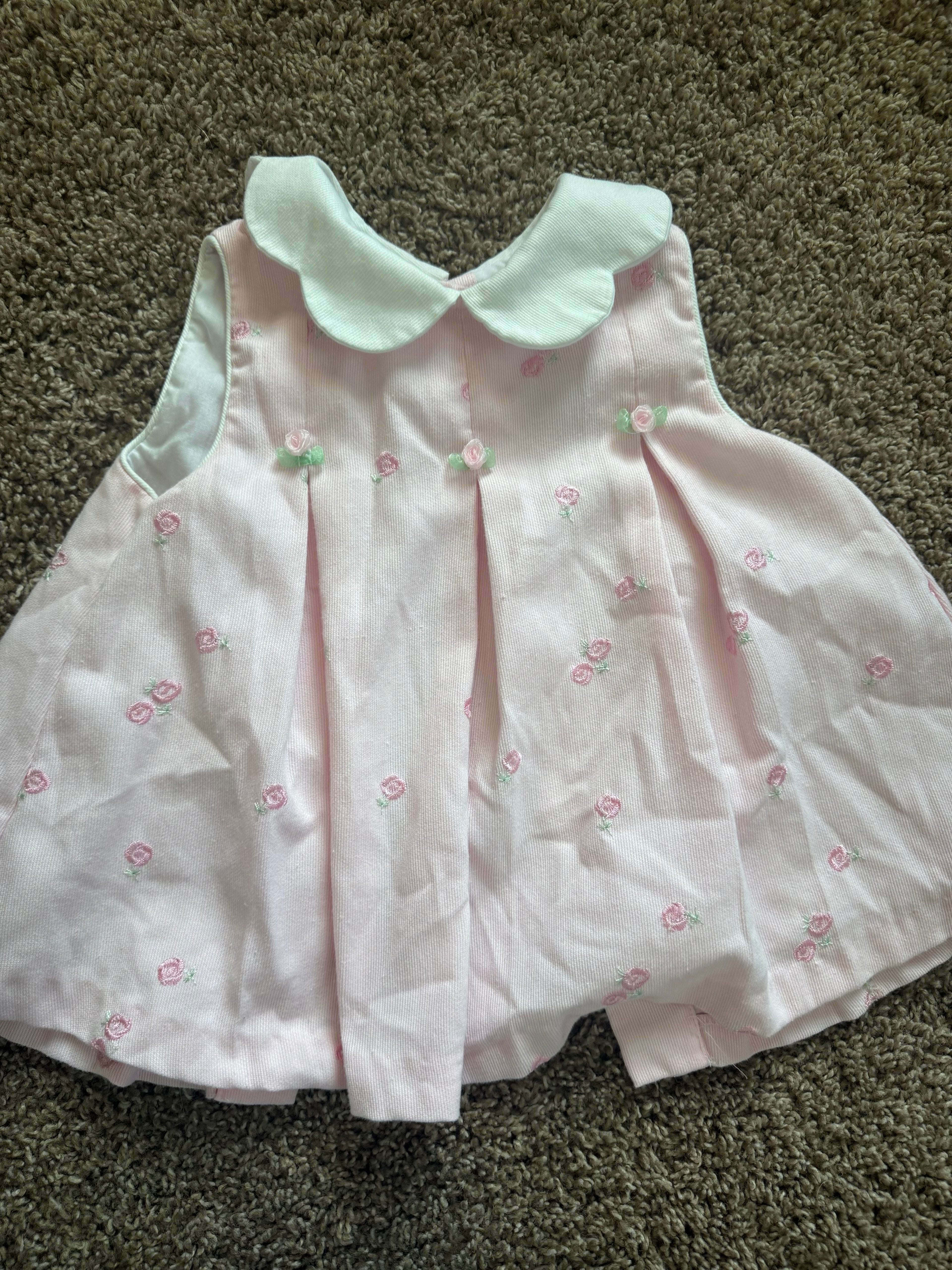 Y2K Pink Rose Detailed Dress