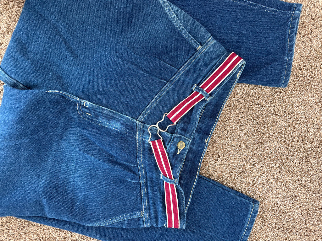Vintage Chic Denim Jeans with Belt