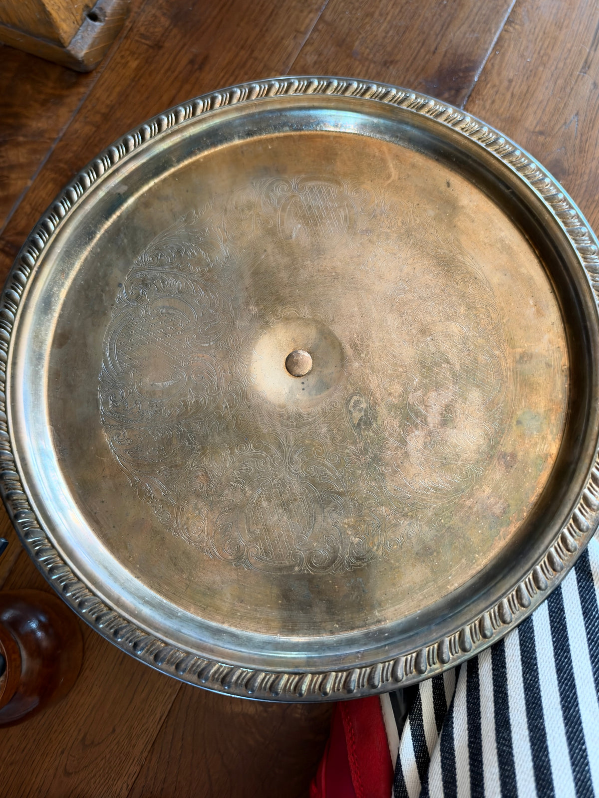 Antique Silver Platter/Cake Stand