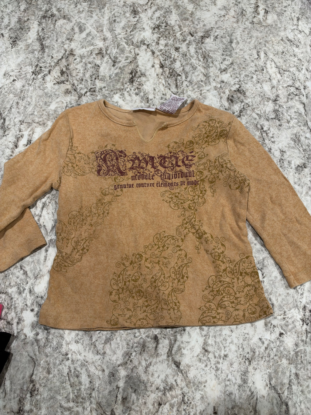 Y2K MaryKate and Ashley Tan 3/4 Tee