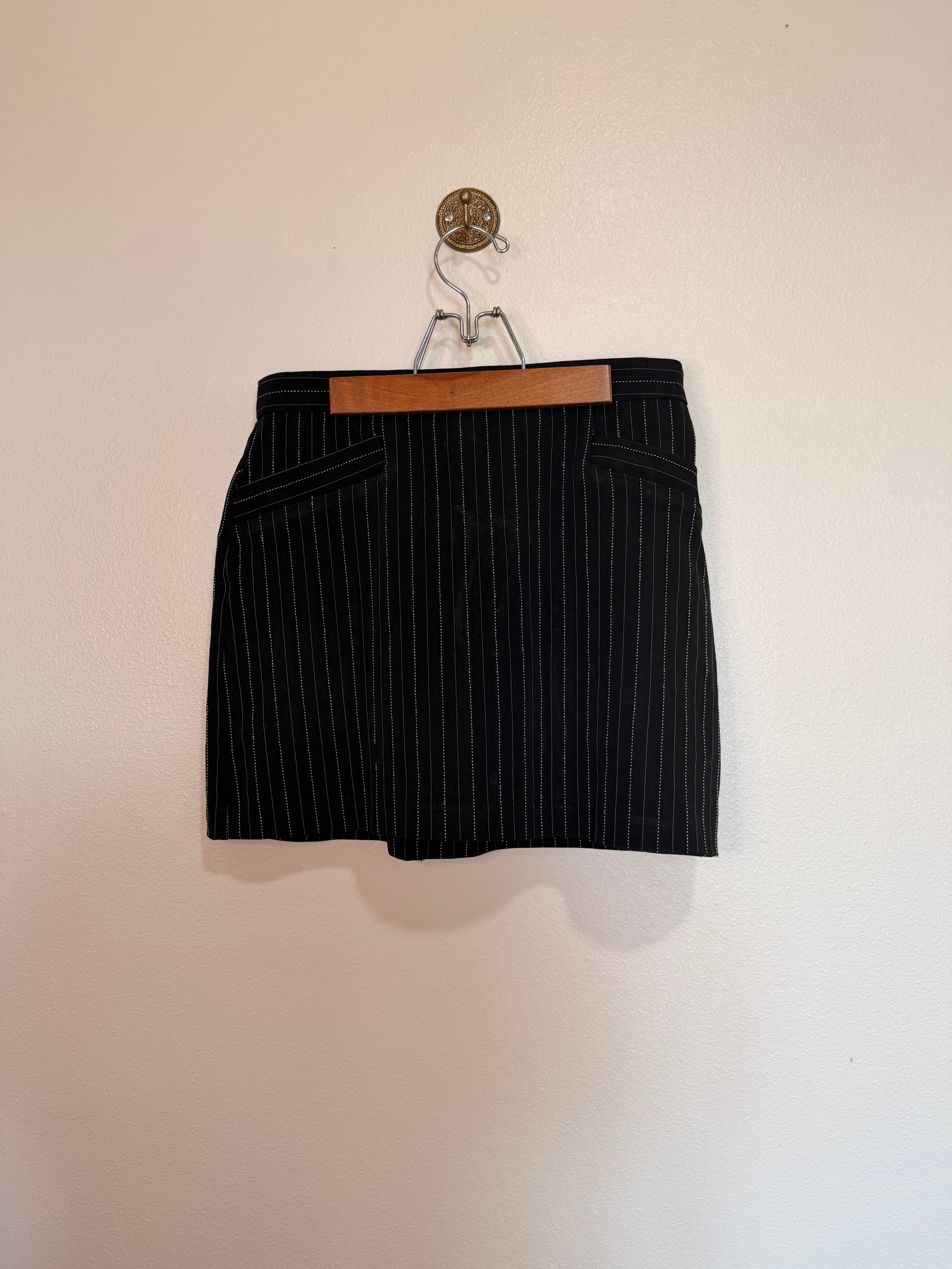 Y2K Striped Black Skirt