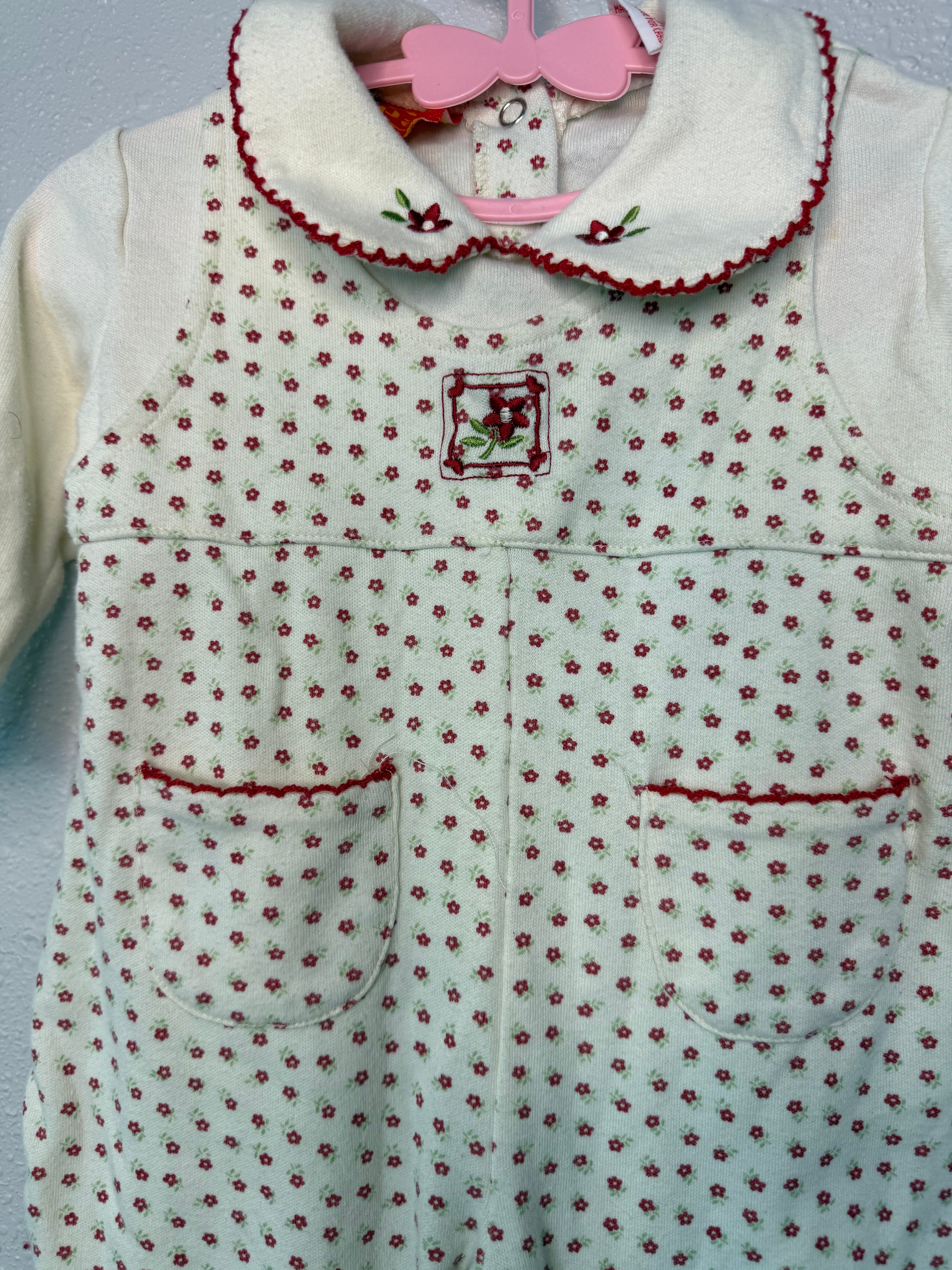 Vintage Red Floral Comfy Jumper