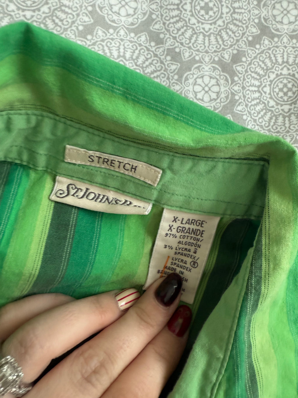 Vintage St. John’s Striped Greens Tank