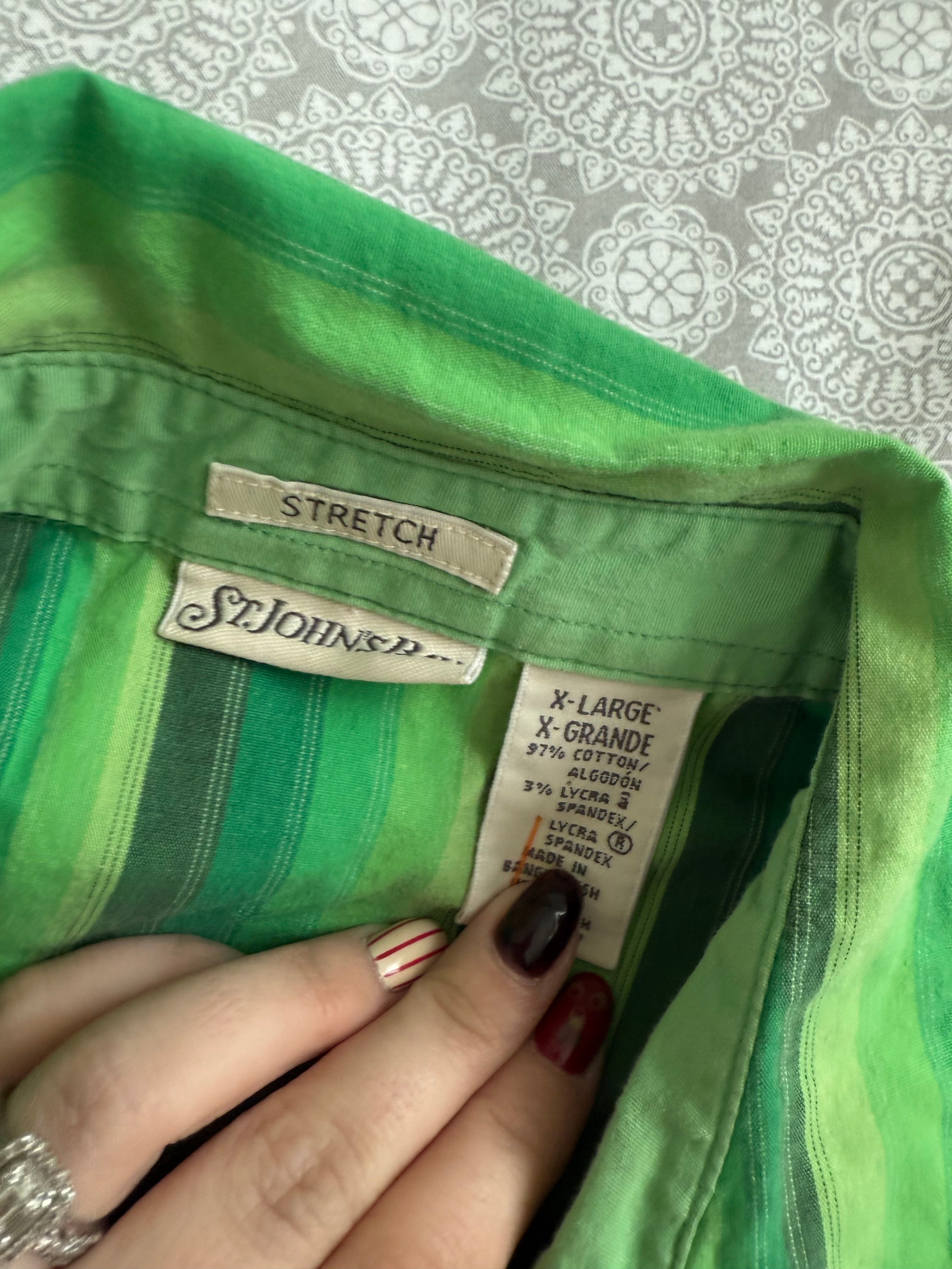 Vintage St. John’s Striped Greens Tank