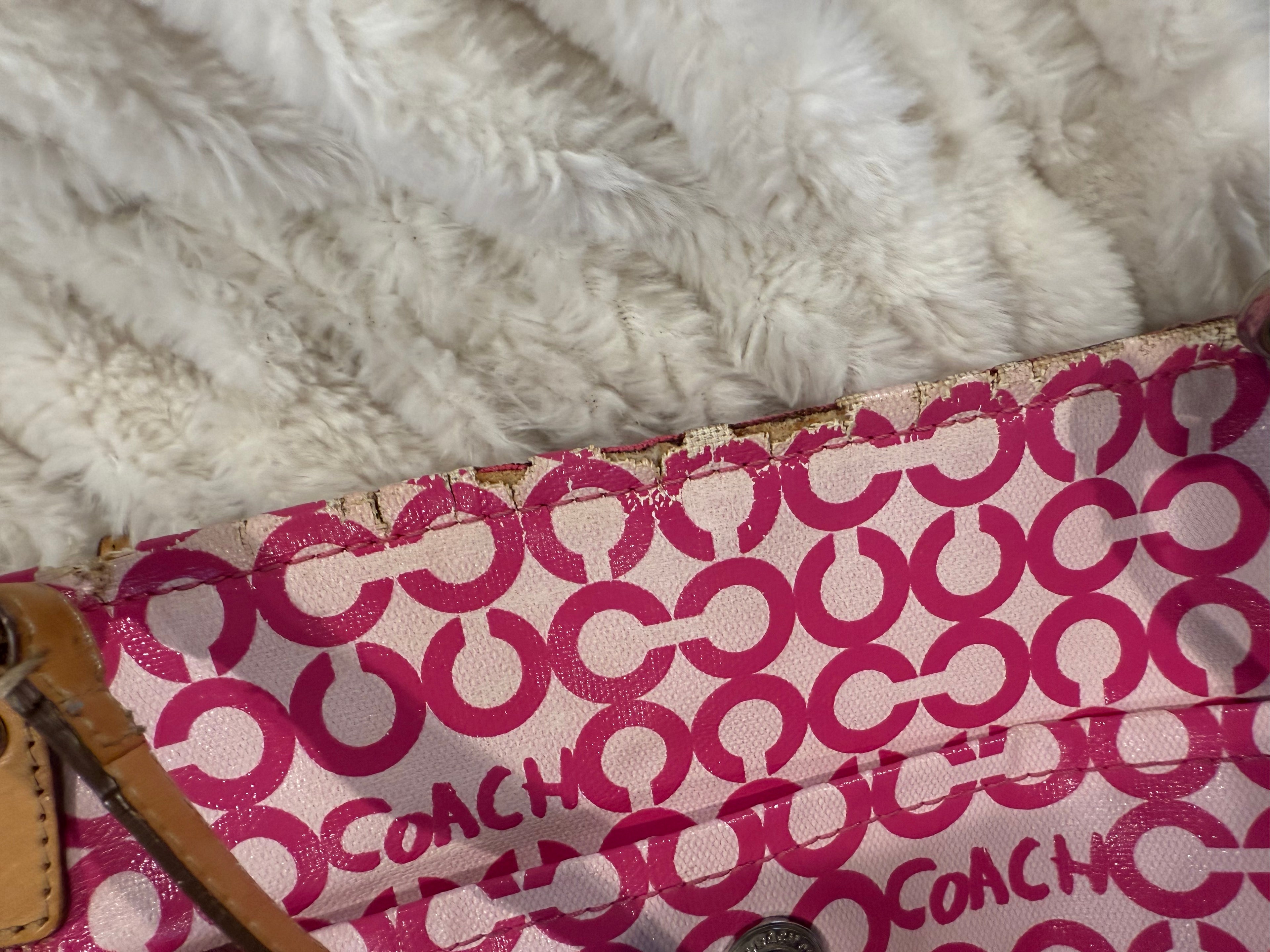 Authentic Y2K Coach Op Art Leah Tote Purse