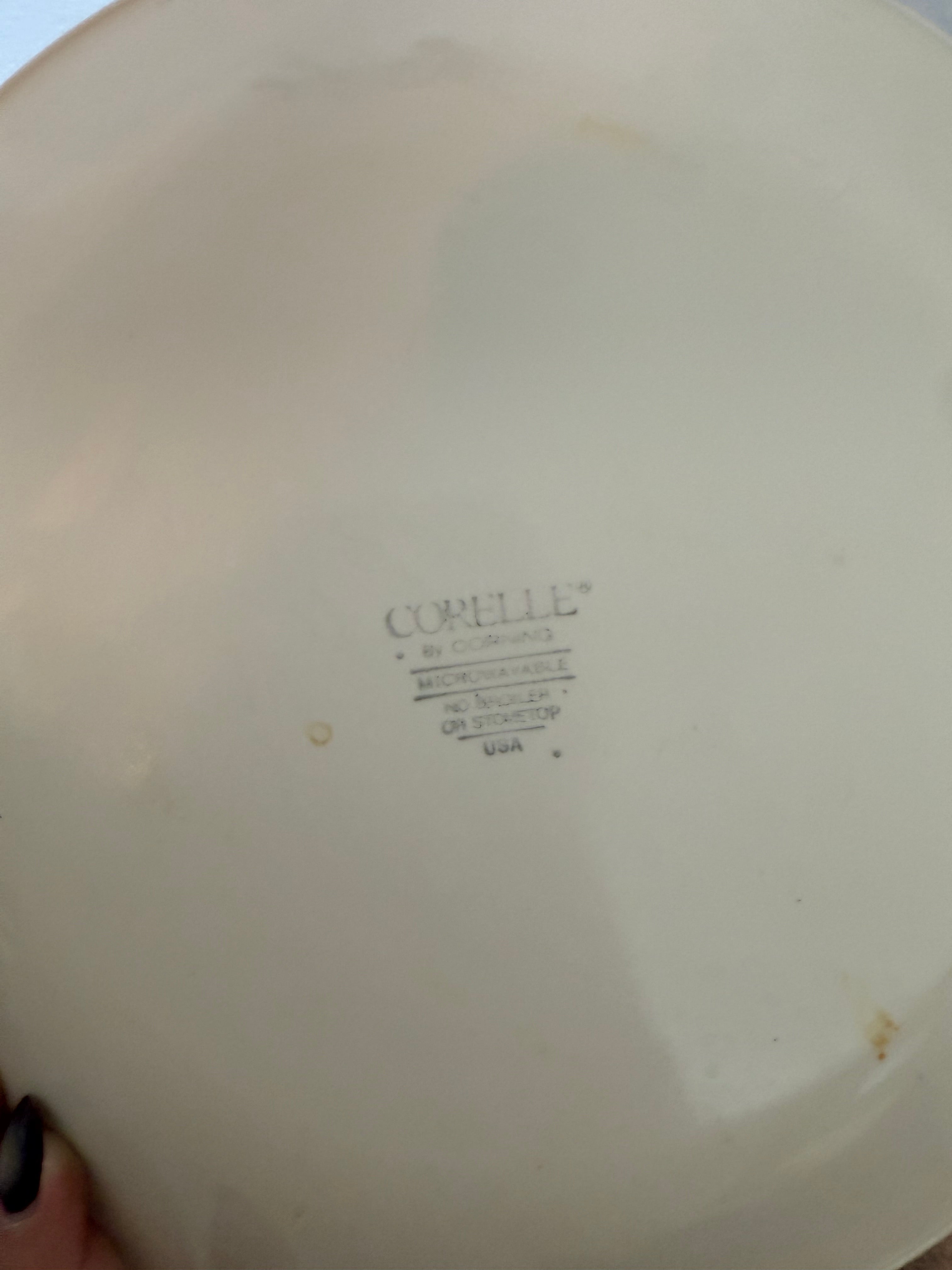 Vintage Corelle Forever Yours Pink Heart Dinner Plates — Set of 4