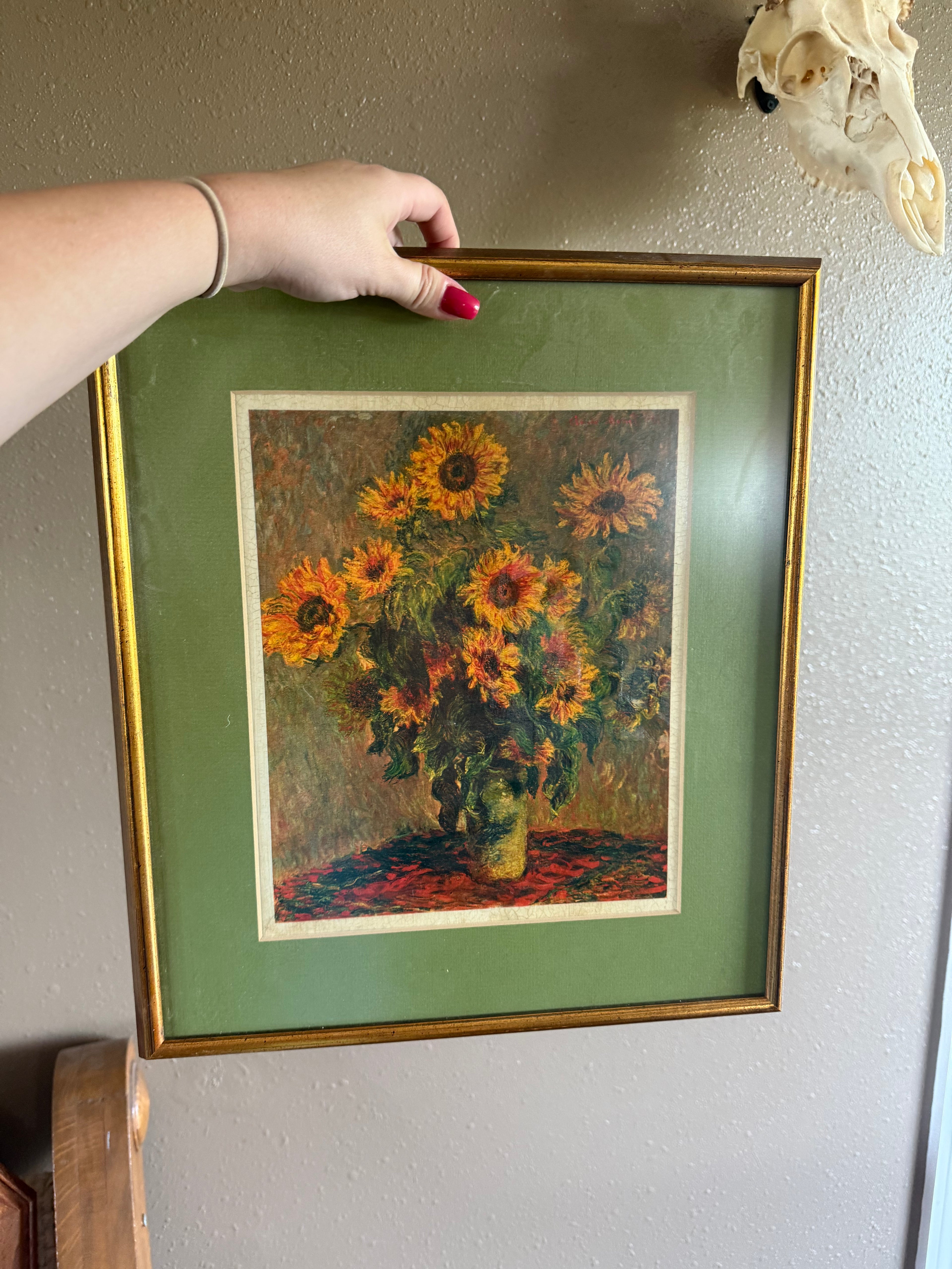 Gorgeous Gold Framed Sunflower Artwork