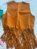 Vintage Suede Fringe Vest