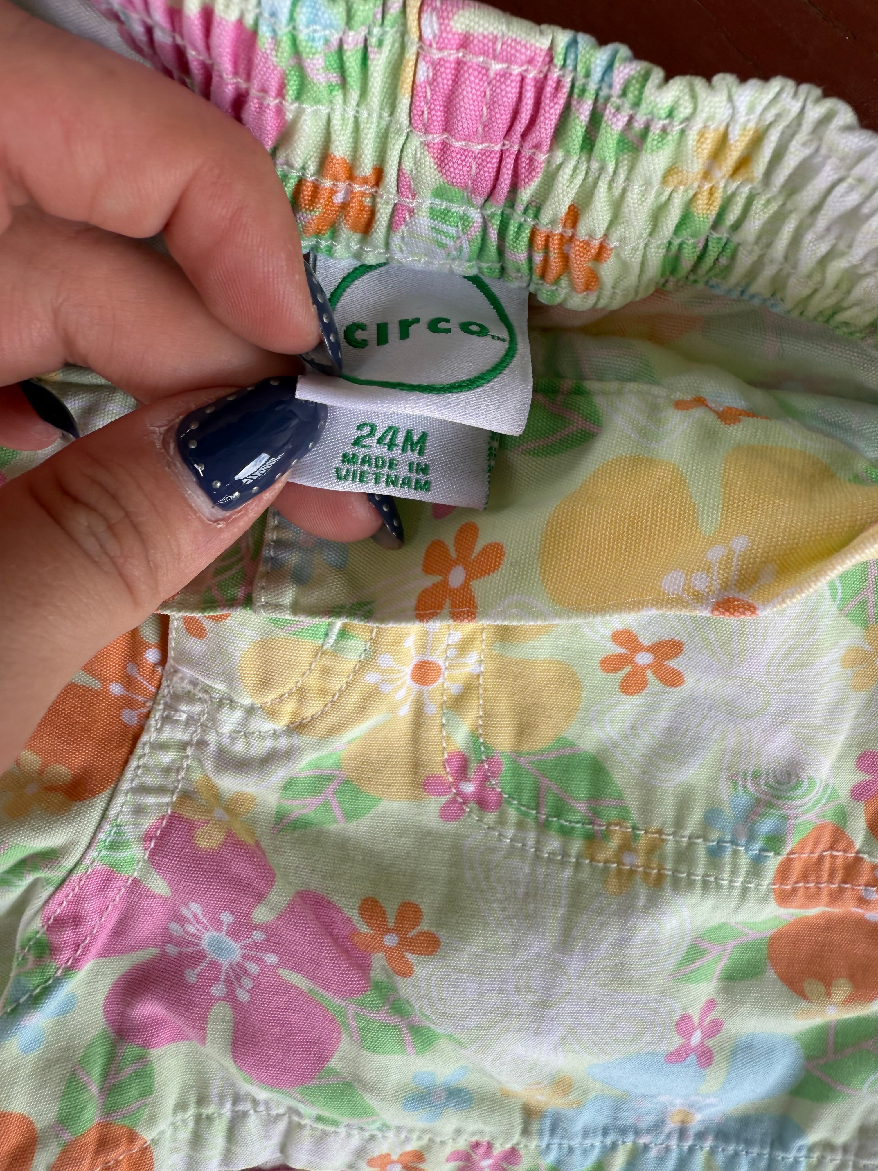 Y2K Circo Floral Summer Shorts