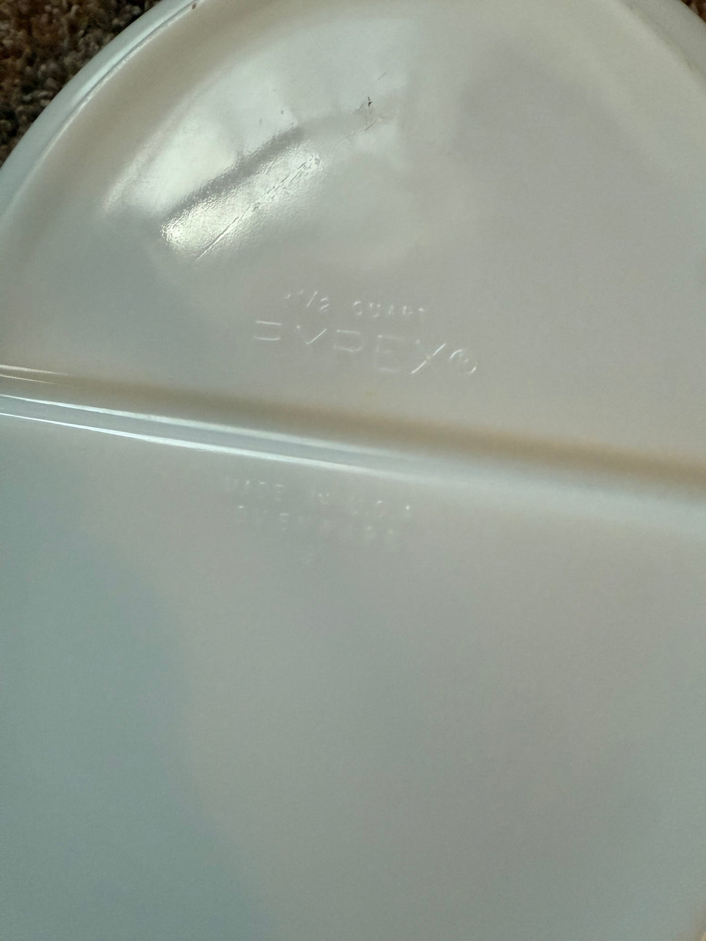 Vintage Pyrex Town and Country 1-1/2qt Oval Divided Casserole Dish with Lid