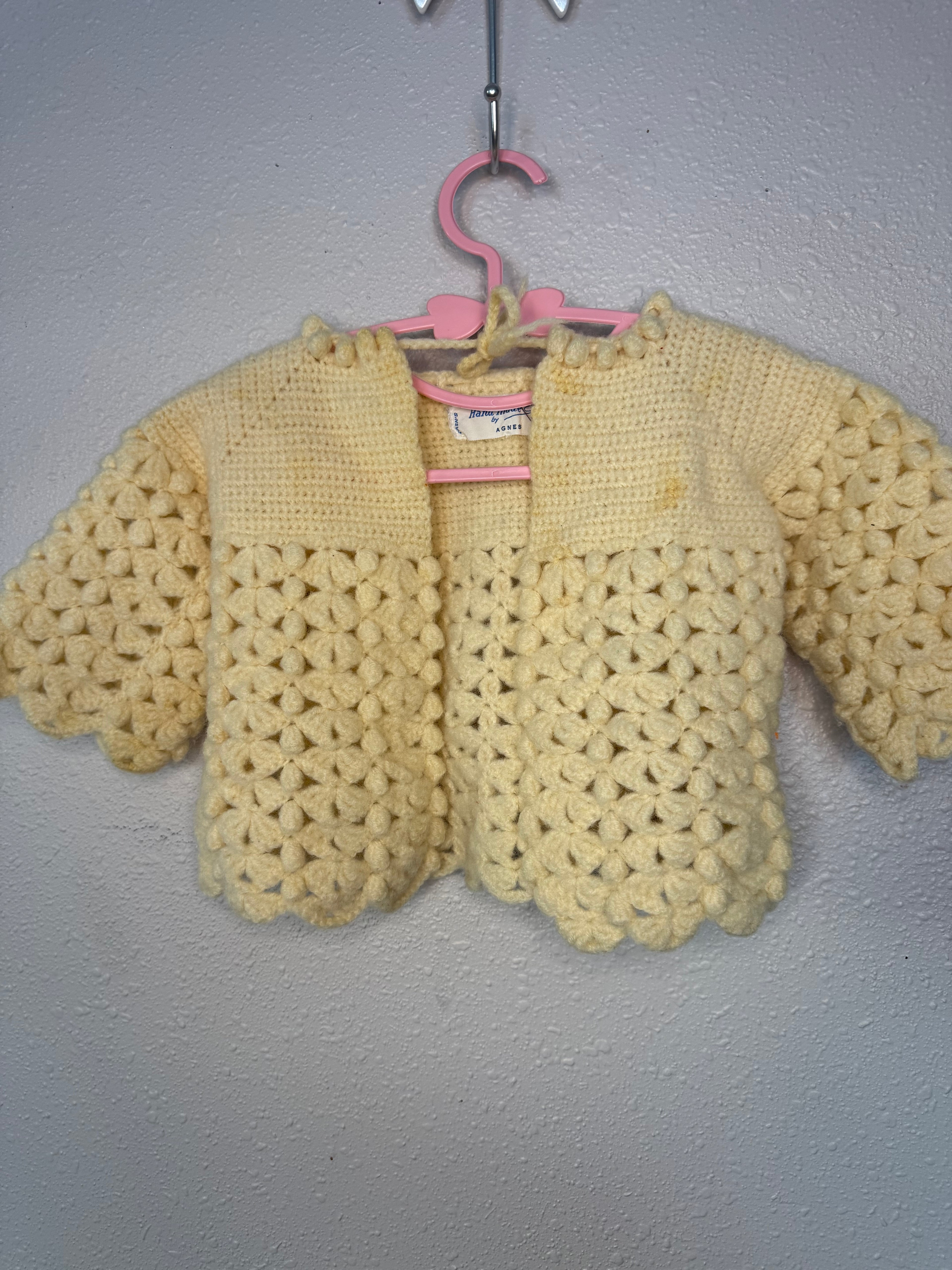 Vintage Knit Yellow Sweater/Cardigan