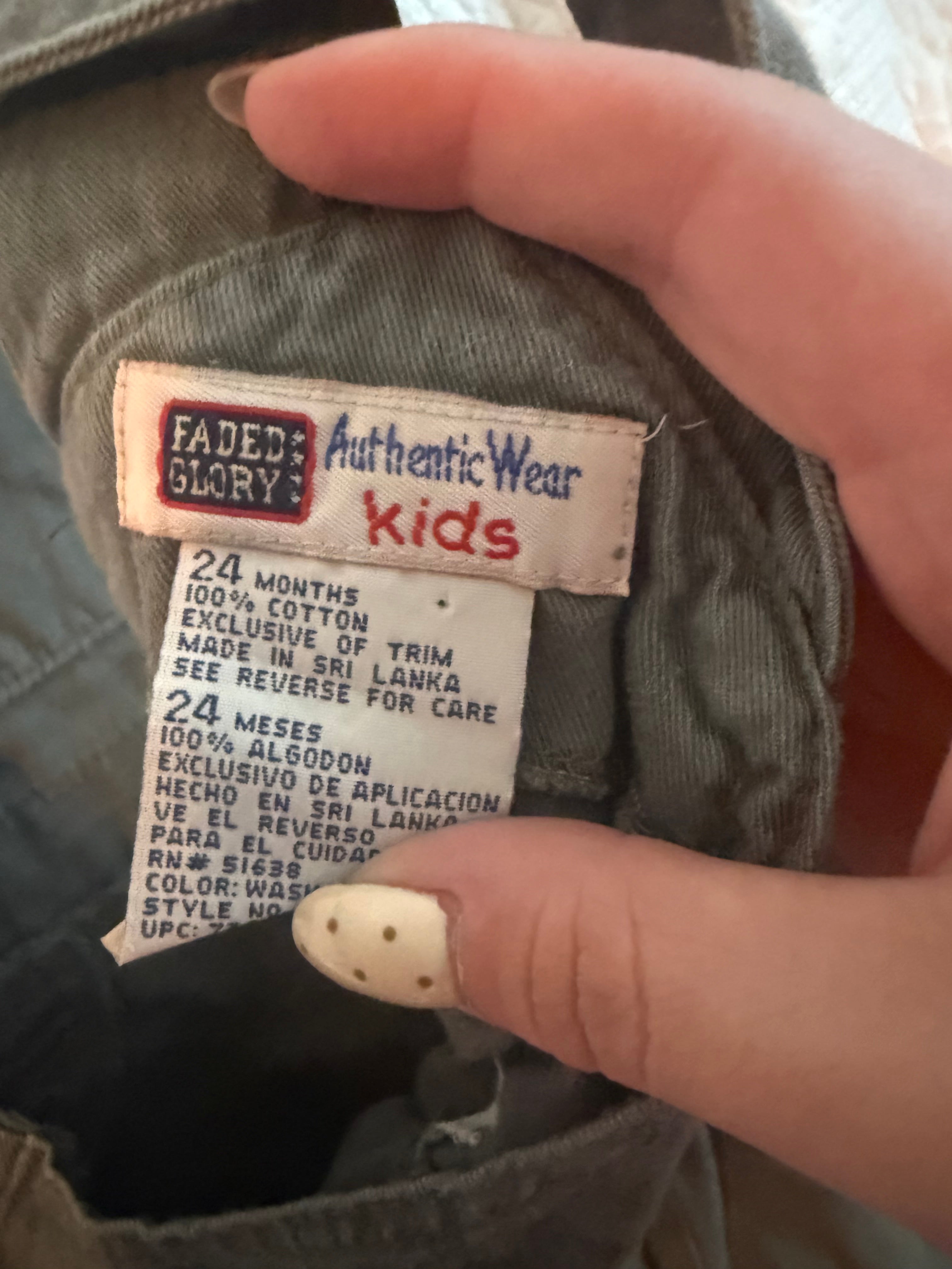 Vintage Faded Glory Cargo Overalls
