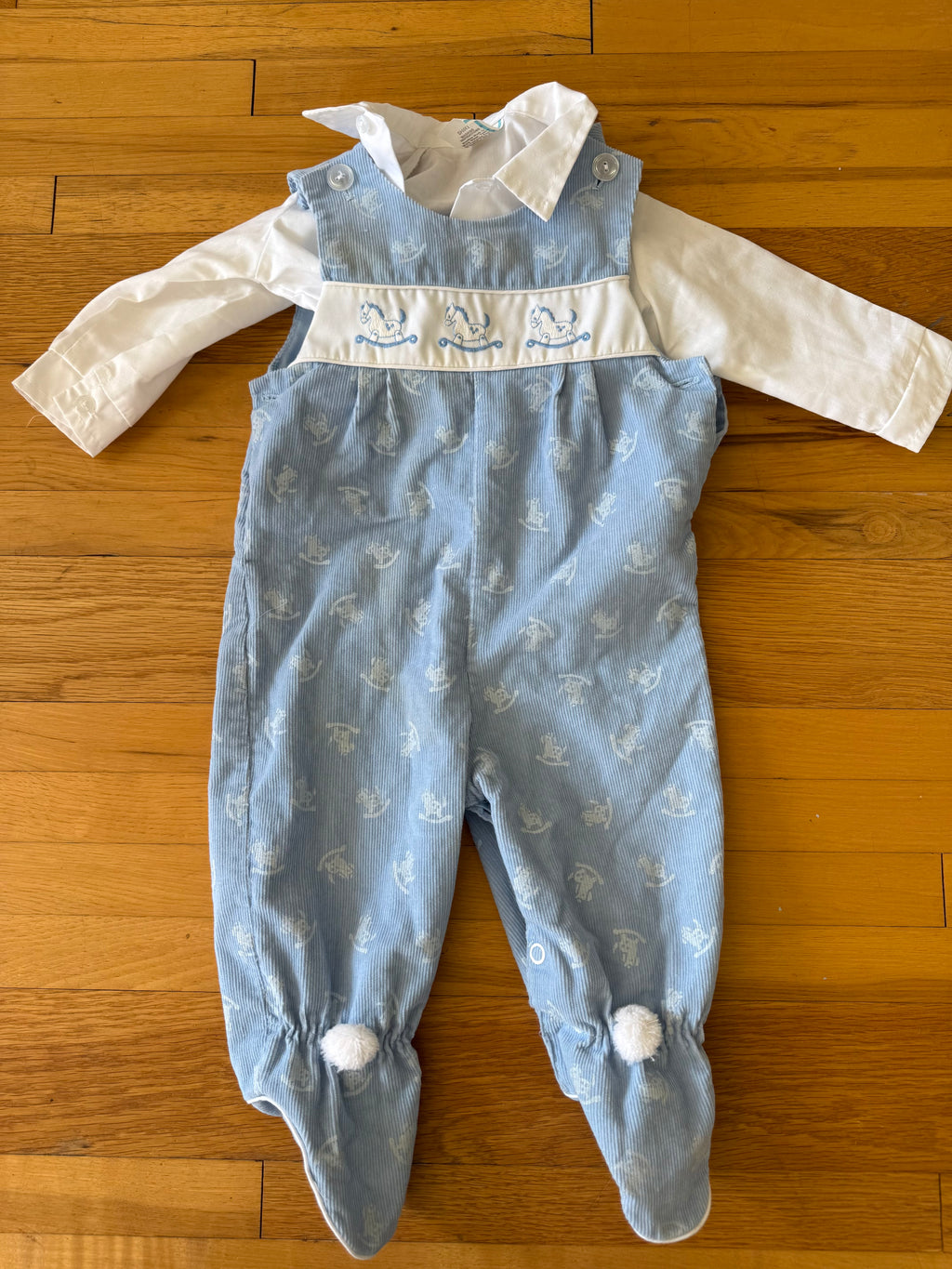 Vintage Blue Rocking Horse Jumper