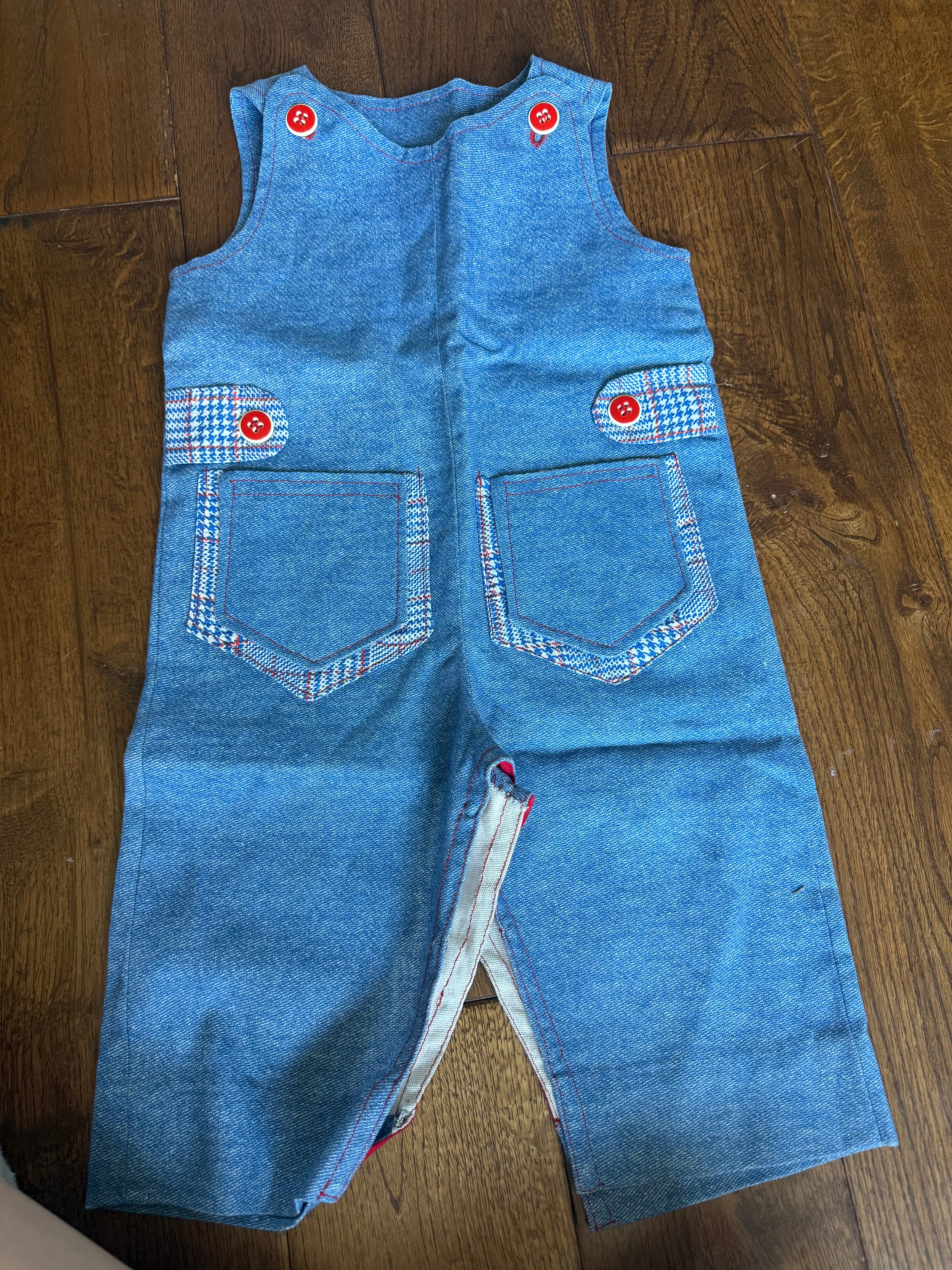 Vintage Handmade Denim inspired Overall Jumper