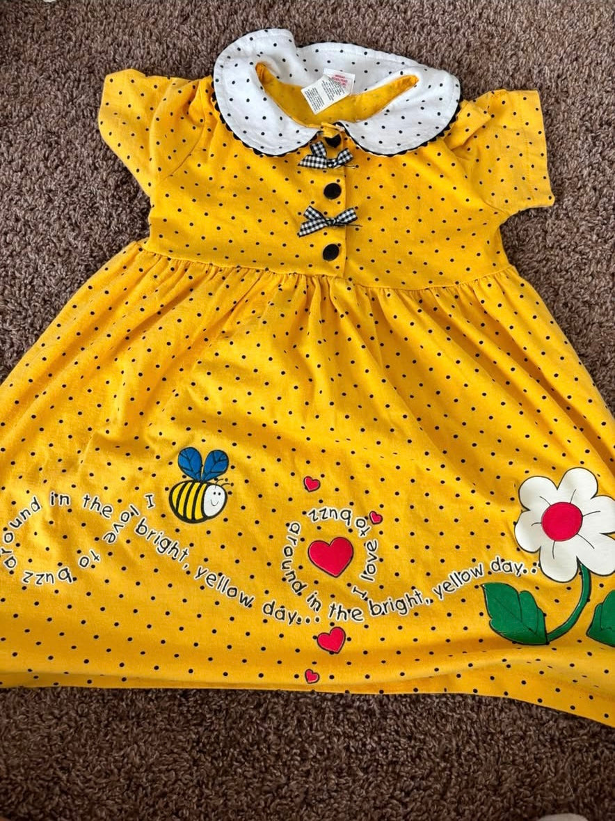 Vintage Bee Polka Dot Dress