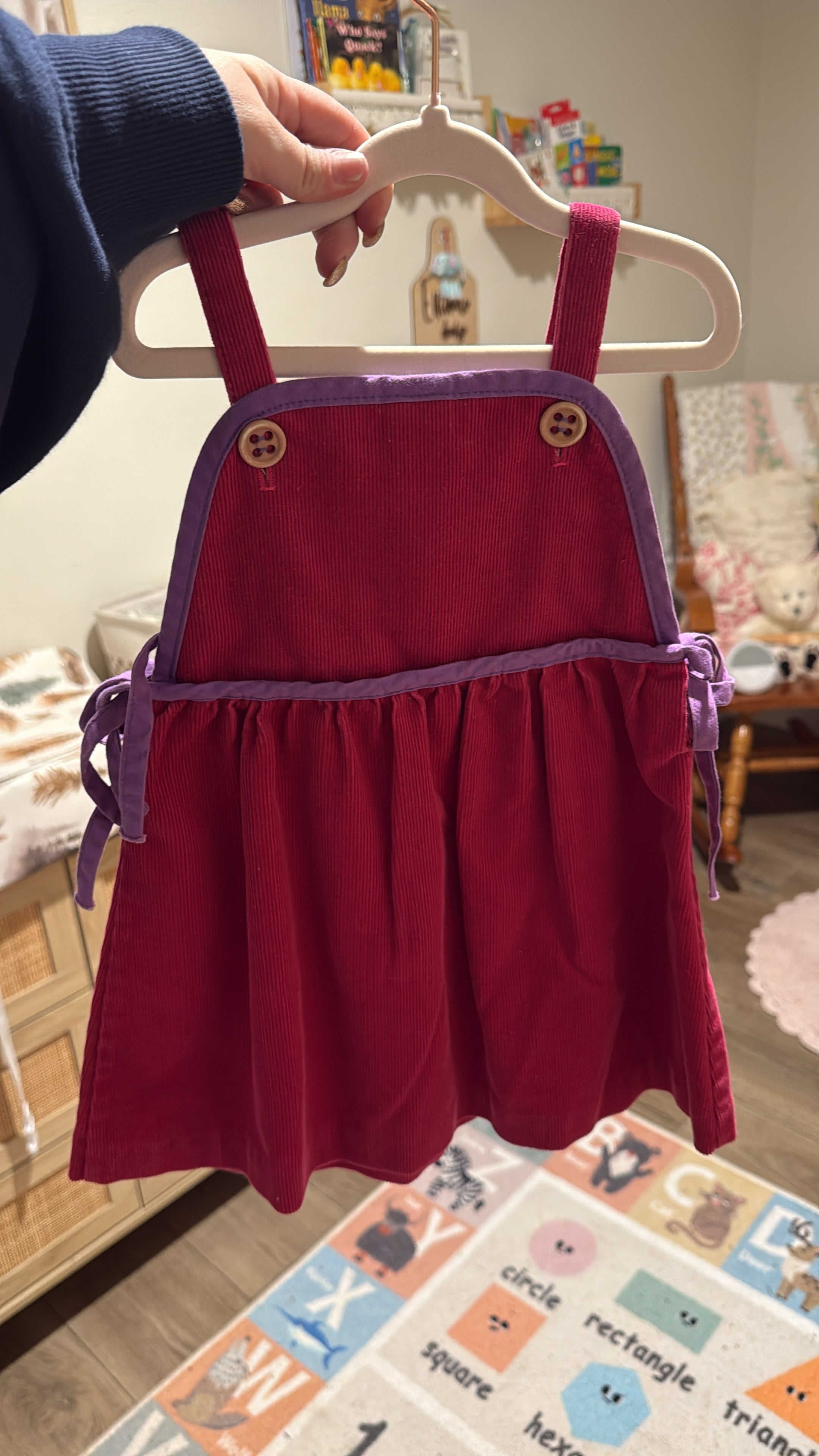 Vintage Corduroy Quilted Sheep Dress