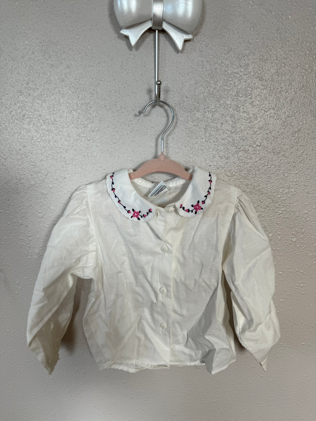Vintage Floral Collared Blouse