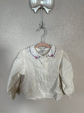 Vintage Floral Collared Blouse
