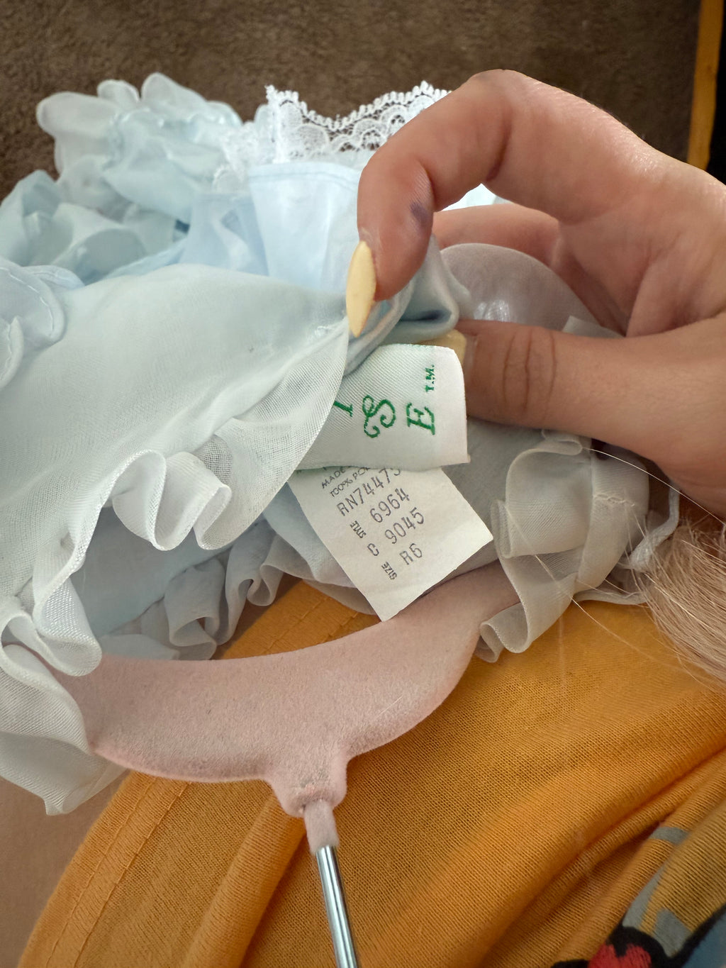 Vintage Frilly Baby Blue Dress