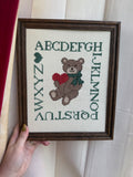 Needlepoint Bear ABC’s Frame