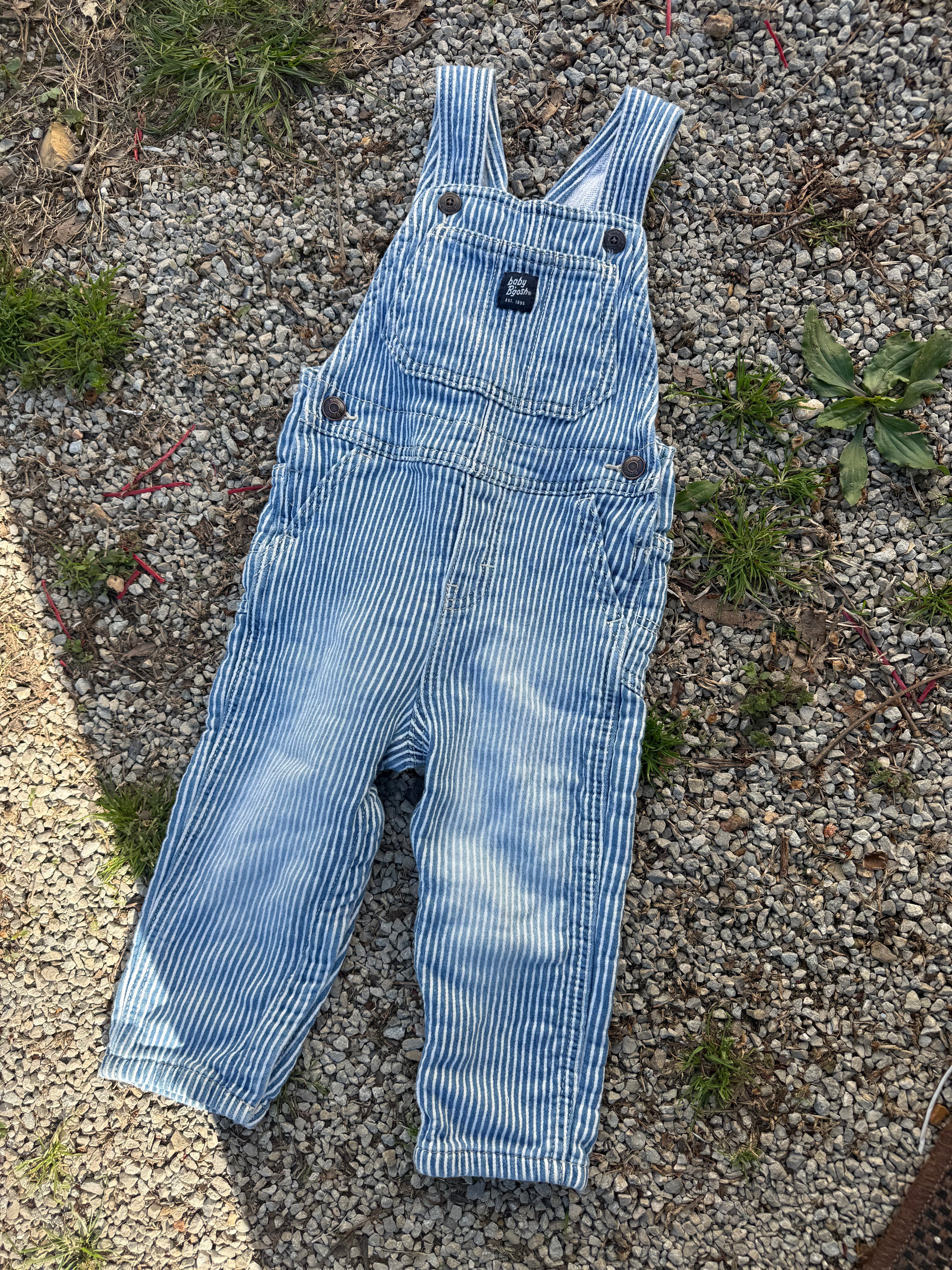 Y2K OshKosh Pinstripe Overalls