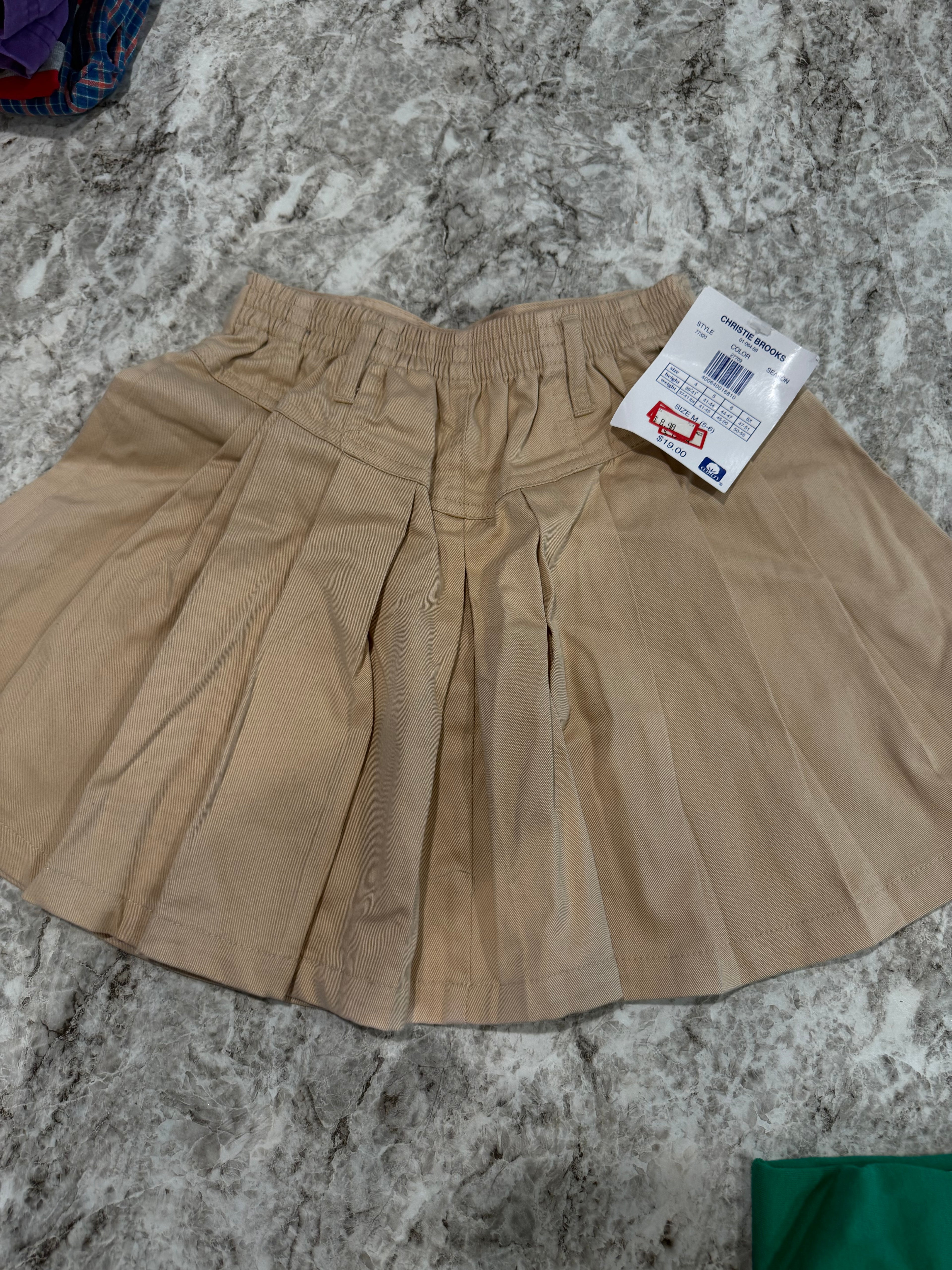 Vintage NWT Pleated Khaki Skirt