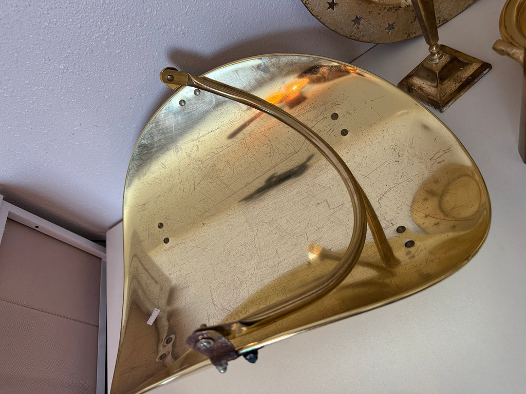 Vintage Mid-Century Gold Fireplace Log Holder