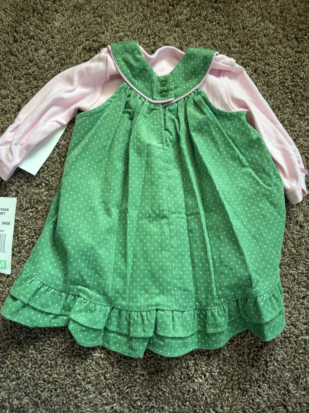 NWT Y2K Pink and Green Butterfly Dress