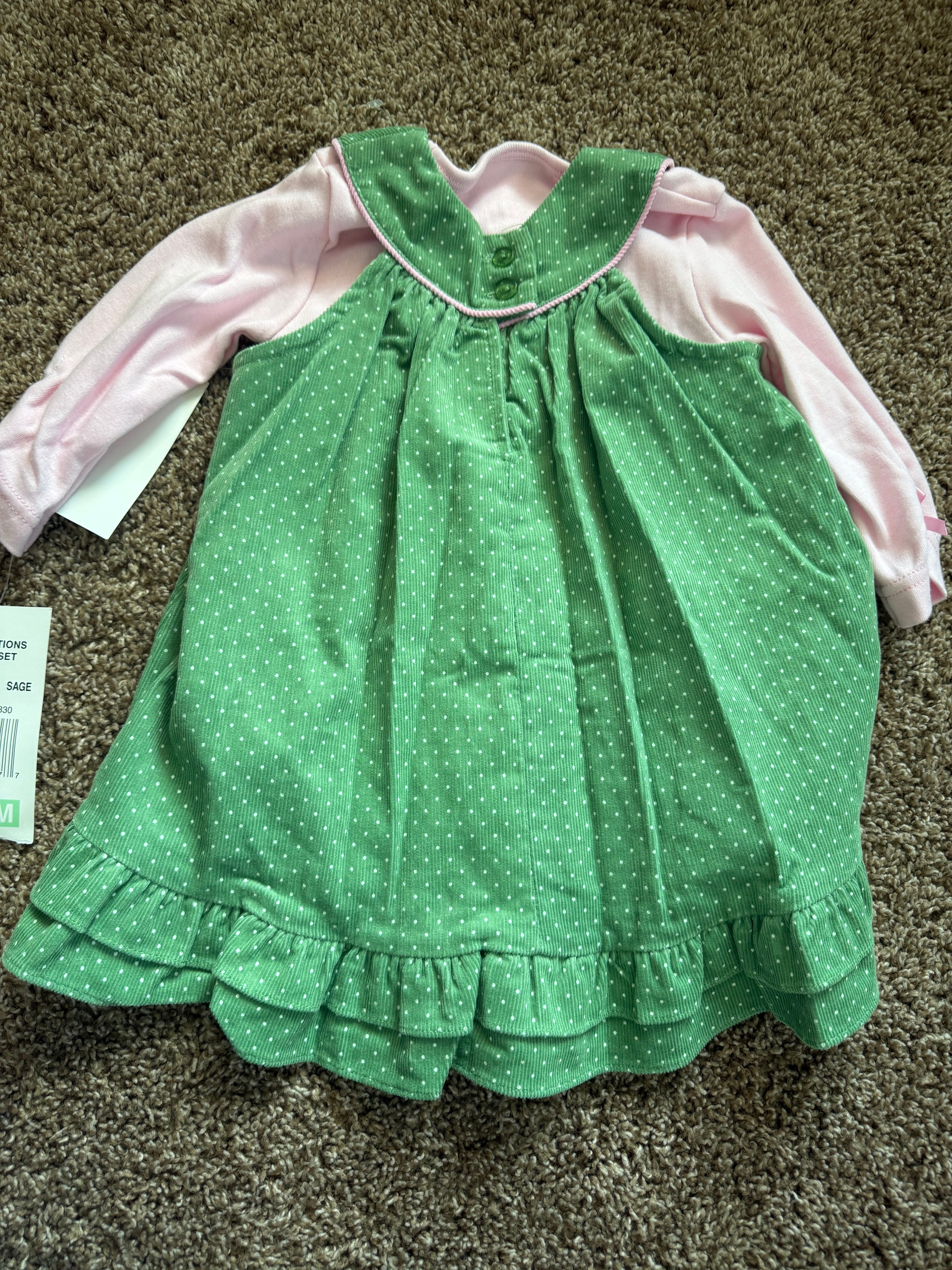 NWT Y2K Pink and Green Butterfly Dress