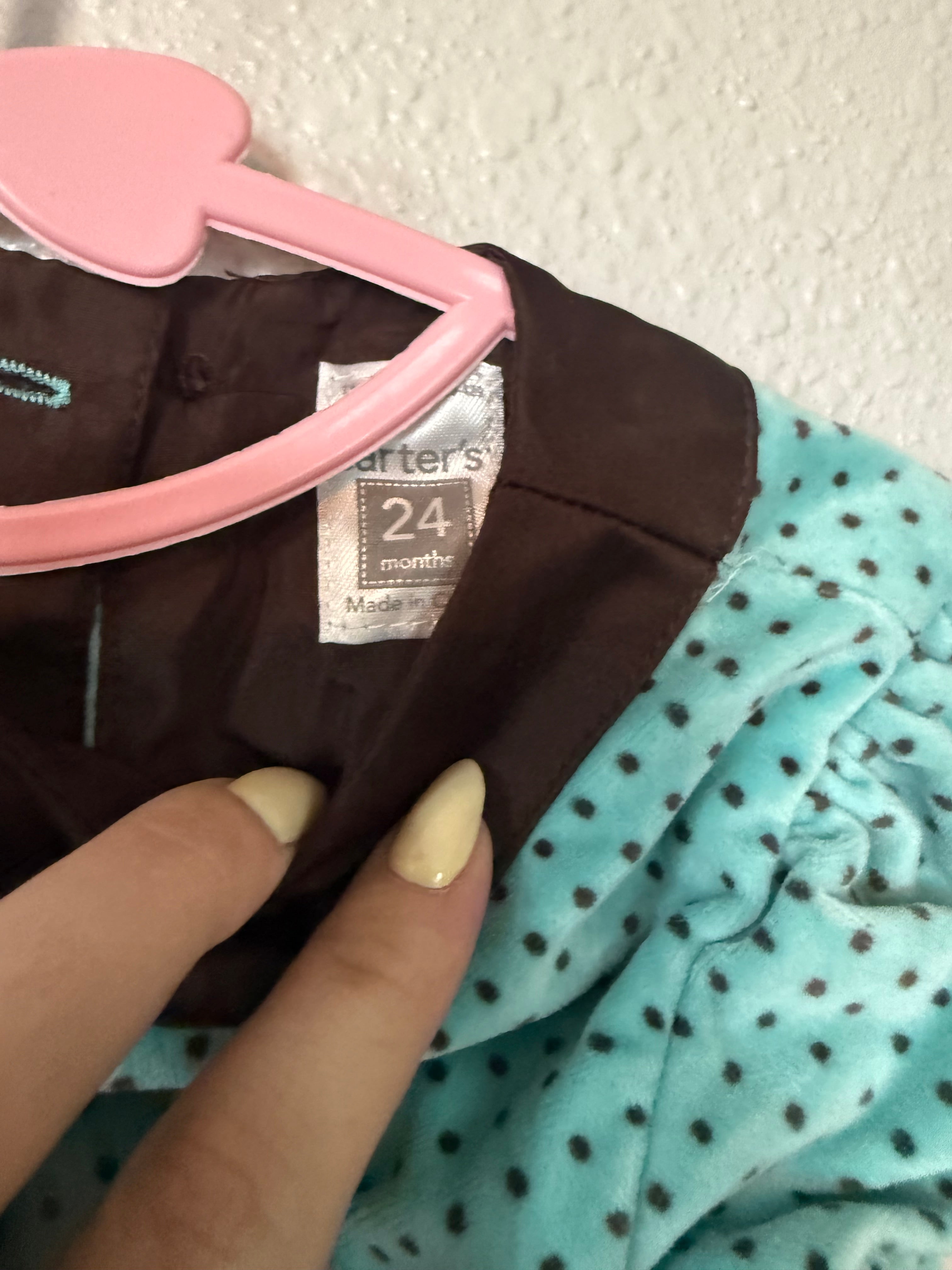 Y2K Teal with Brown Details Dress