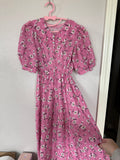 Vintage Pink Floral Dress