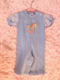 Vintage Blue Rocking Horse Jumpsuit