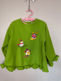 Y2K Snowman Ski Fleece Top
