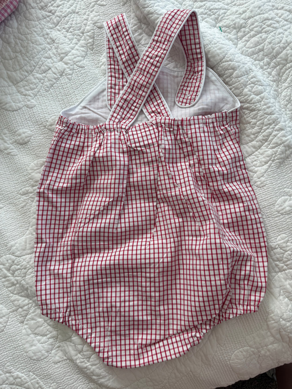 Vintage Red Gingham Overalls