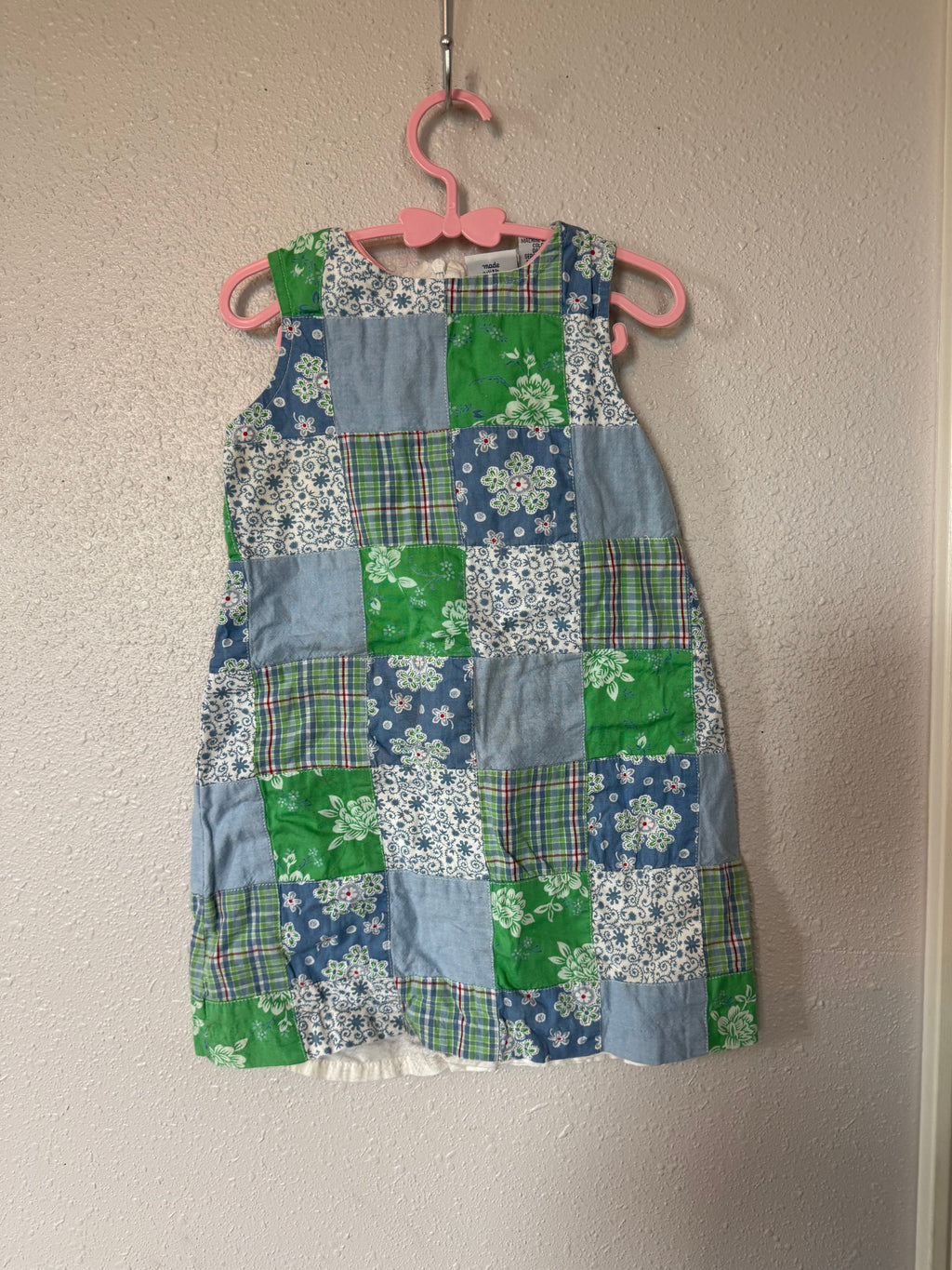 Early 2000’s Blue and Green Patchwork Dress
