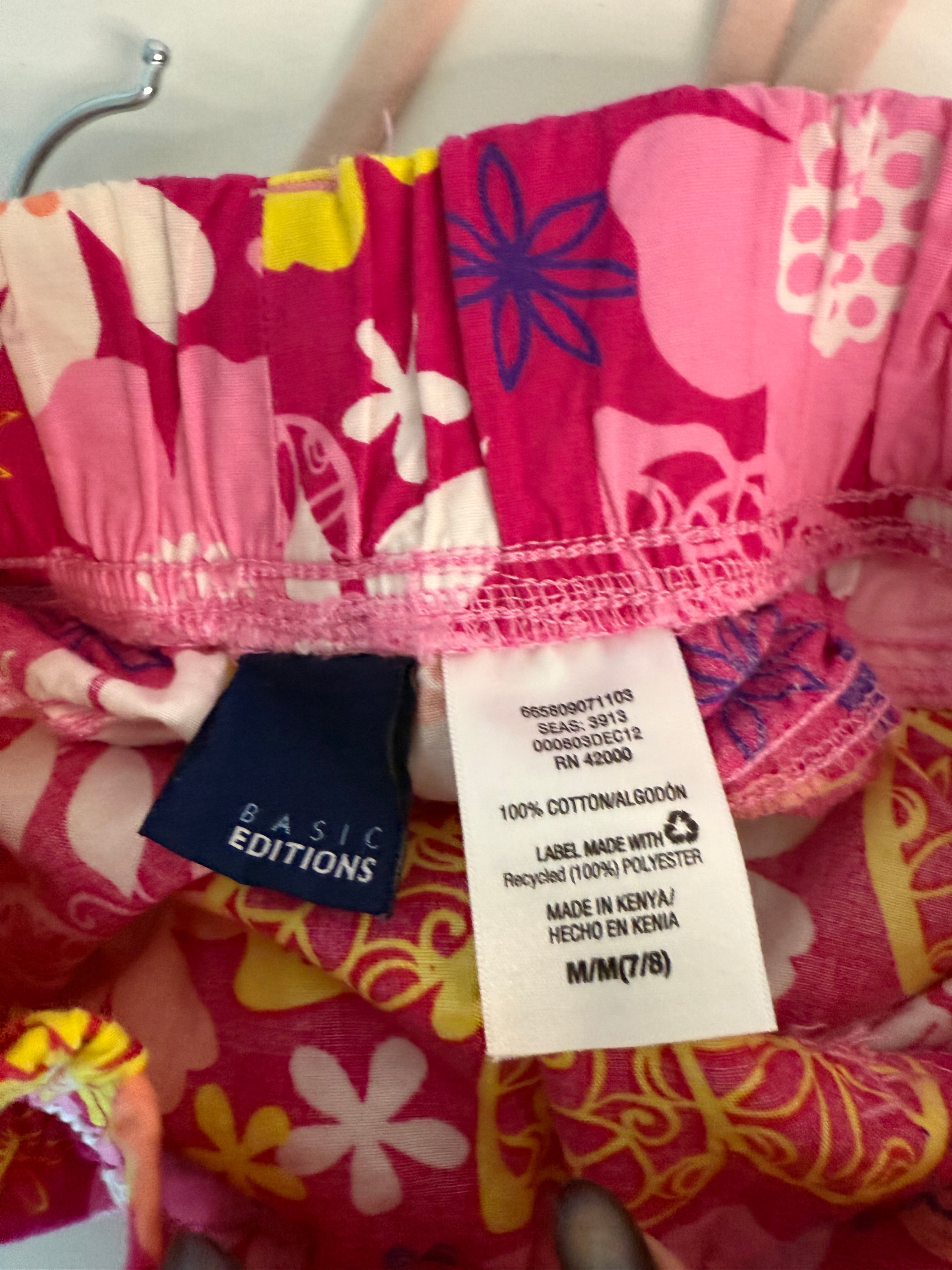 Y2K Basic Editions Pink Patterned Shorts