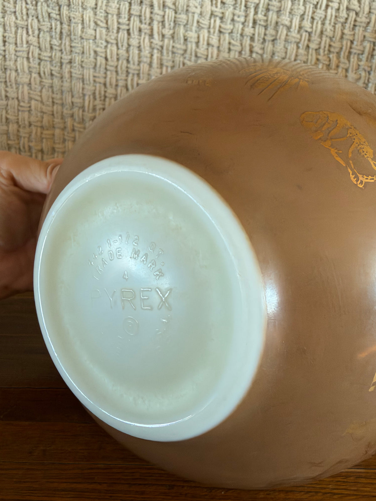Vintage Pyrex Early American #442 Cinderella Mixing Bowl 1-1/2q
