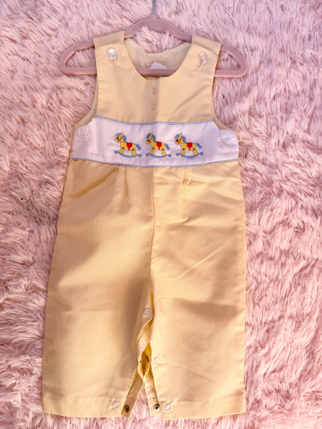 Vintage Rocking Horse Plated Yellow Jumper