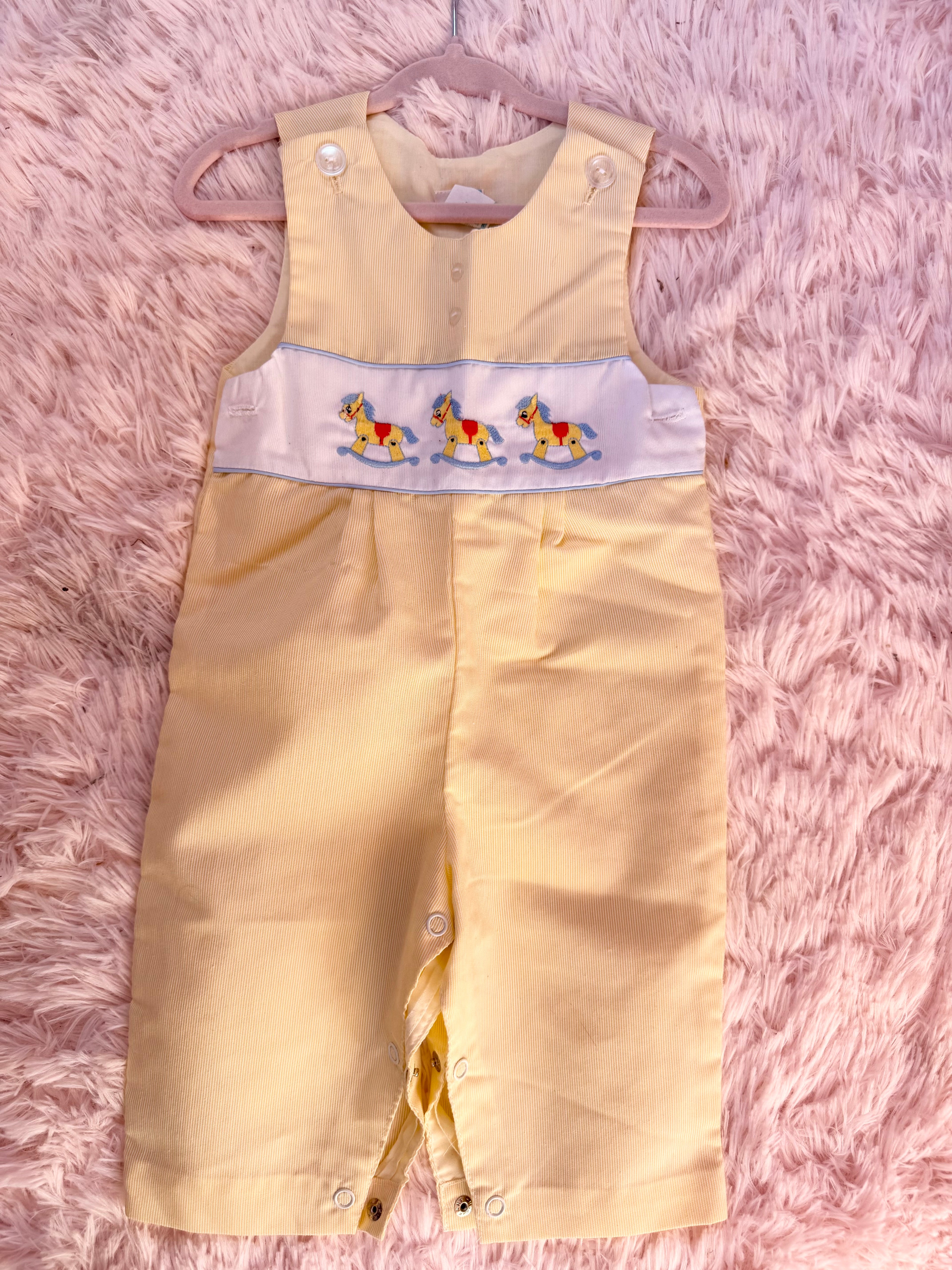 Vintage Rocking Horse Plated Yellow Jumper